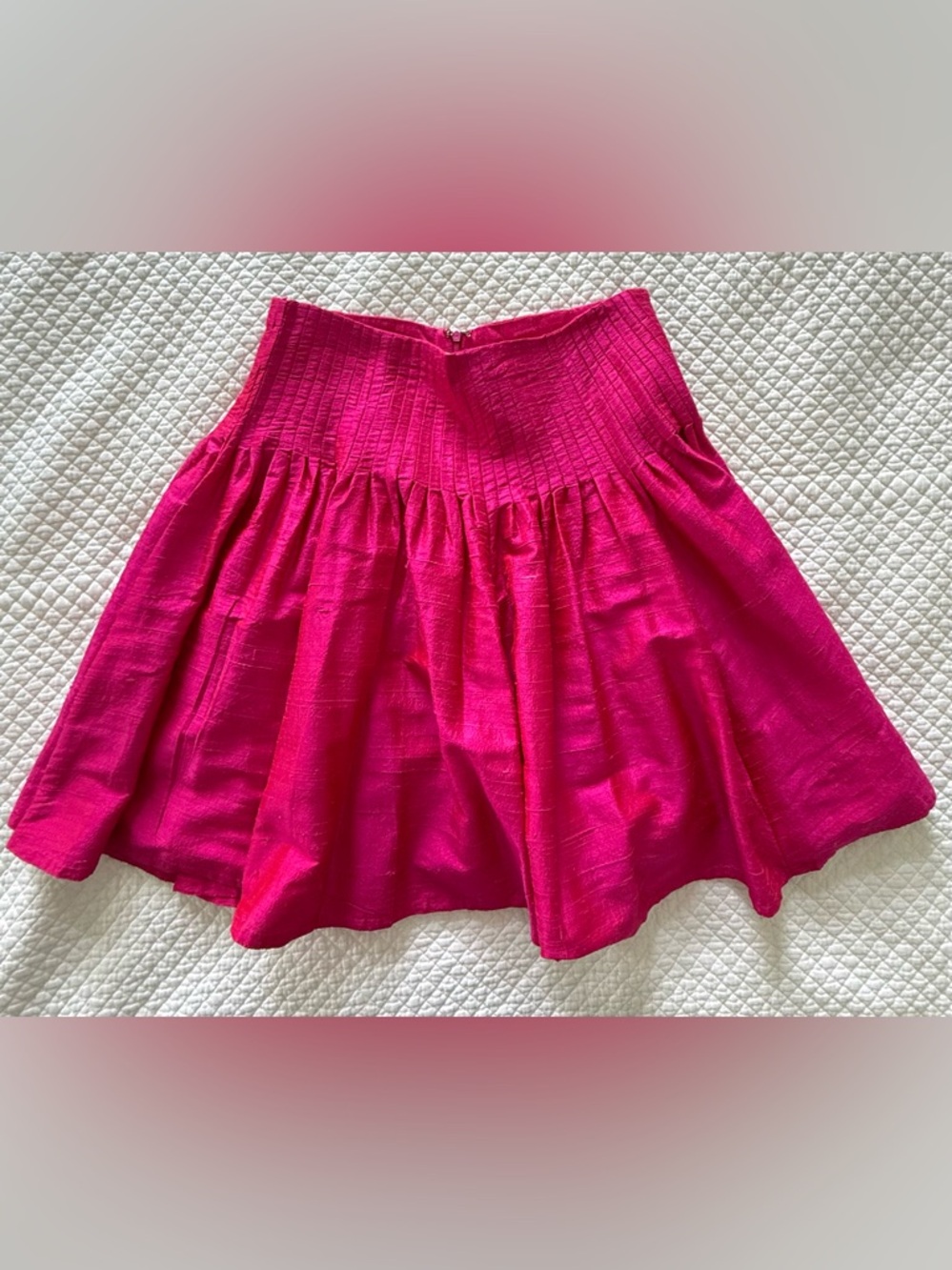 Gretchen Scott Silk Fit & Flare Skirt Pink S